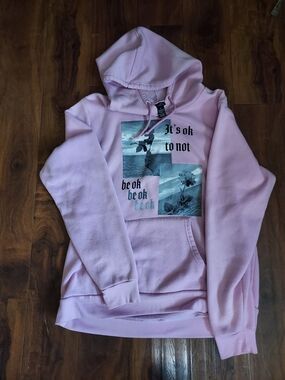 Rue21 Pink Hooded Pullover with Drawstring